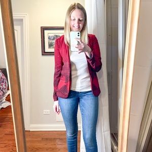 Burgundy red blazer